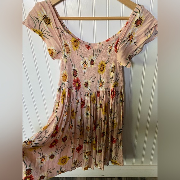 American Rag pink sunflower summer dress sz M - Picture 3 of 4